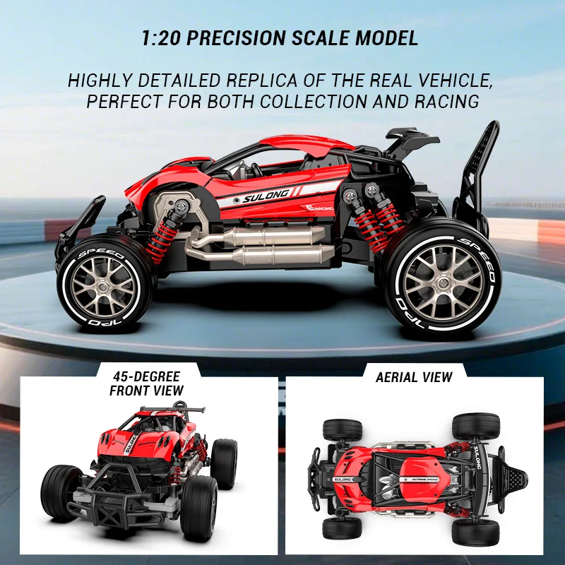 Радиоуправляемая машина из сплава Sulong SL-278 1:20 — привод заднего колеса, высокоскоростная электрическая игрушка для бездорожья Rock Crawler и Drift Racing 2,4G
