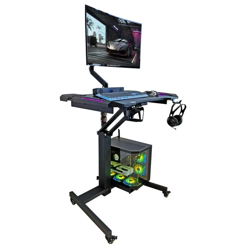 Mobile lifting e-sports table Space capsule computer table Lifting desk