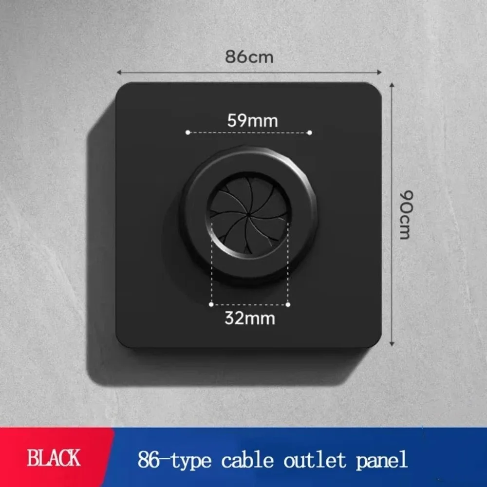 

Decorative Type 86 Cable Outlet Panel Cover With Outlet Hole Rotating Opening Blank Socket Cover Switch Decorative Cover Home