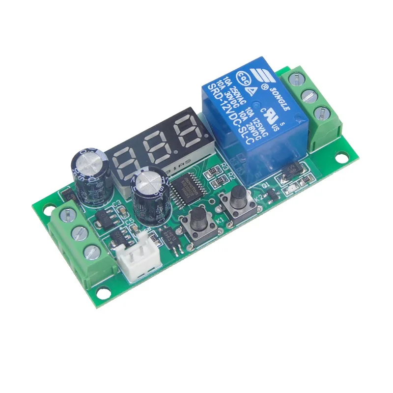 Button Pulse Level Signal Triggers Closing Delay Countdown Time Adjustable Relay Disconnect 5V1V24V
