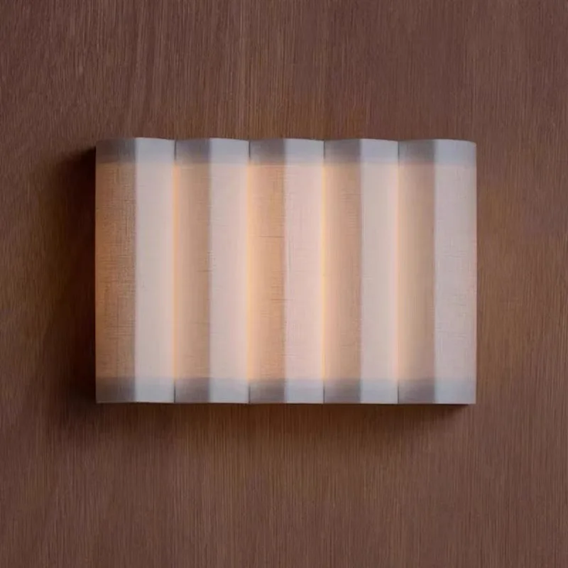 Japanese Wabi Sabi Style Wall Lamps Designer Fabric Lampshade LED Wall Sconces Living Room Teahouse Homestay Embellish Luminaire