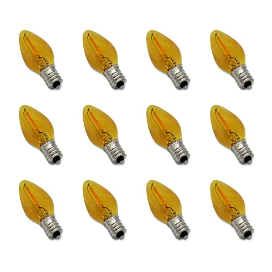 

1 Watt Night Light Bulbs 1W Colored 2200 Bulb - E12 Candelabra Base, Sleeping Light Bulbs, Plug-in Light, LED Night Light Bulb,