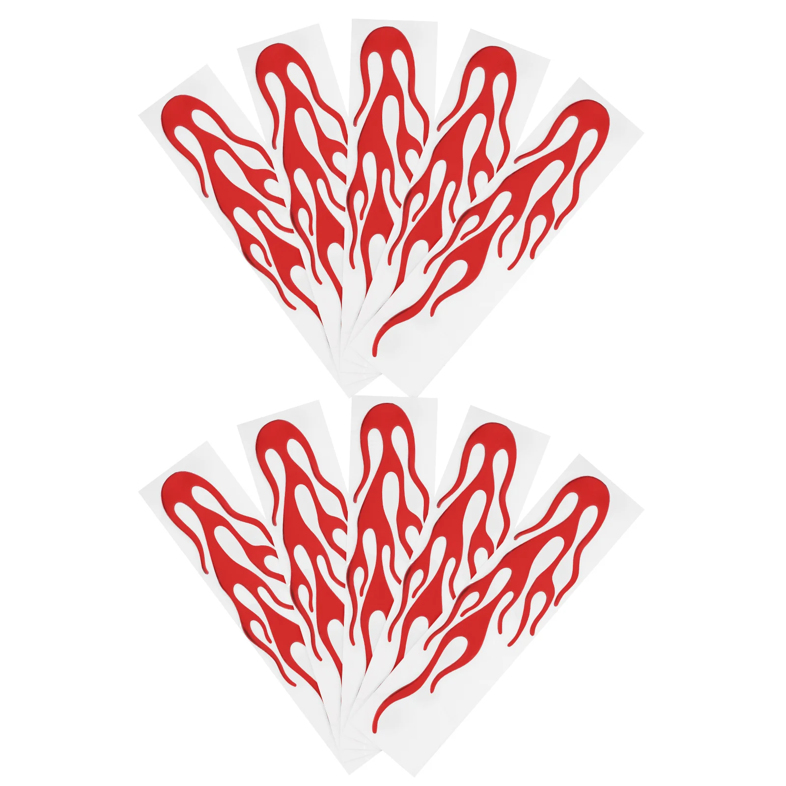 

10pcs 3D Personalized Flame Car Stickers Heat Resistant Decorative Vehicle Decals Auto Window Door Pvc Motorcycle Sticker Gift
