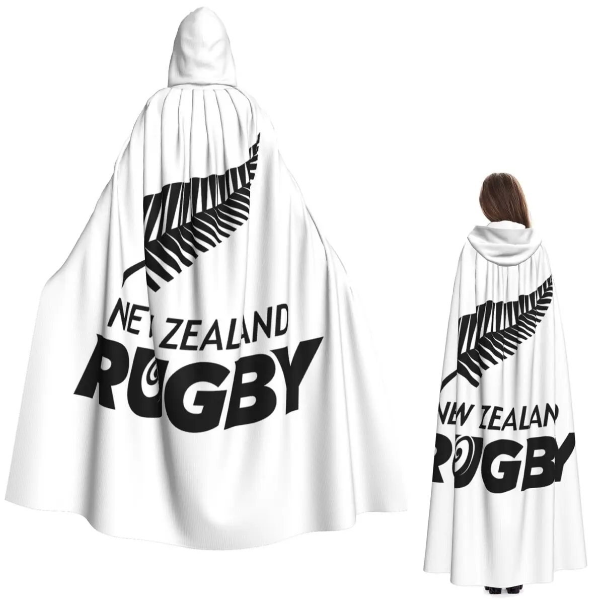 

All Blacks Новая Зеландия Регби Длинный Плащ С Капюшоном Ведьма Средневековый Костюм Косплей Накидка Хэллоуин Вампир Взрослый Унисекс