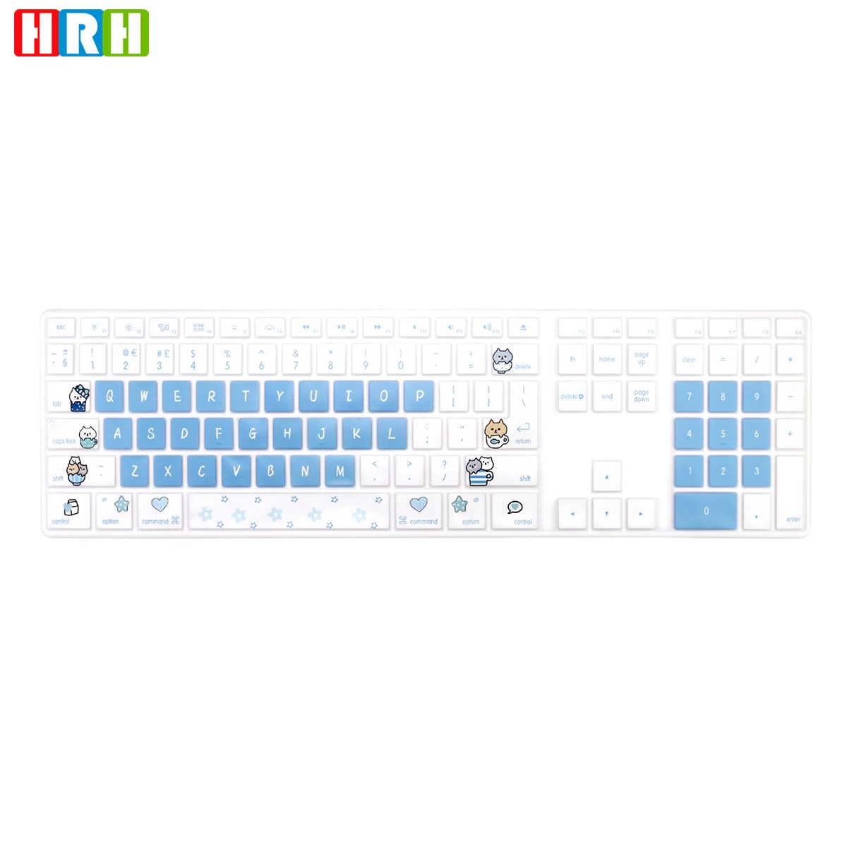 

HRH Studio One Hot keys Design Keyboard Cover Skin For Apple Keyboard with Numeric Keypad Wired USB for iMac G6 Desktop PC Wired