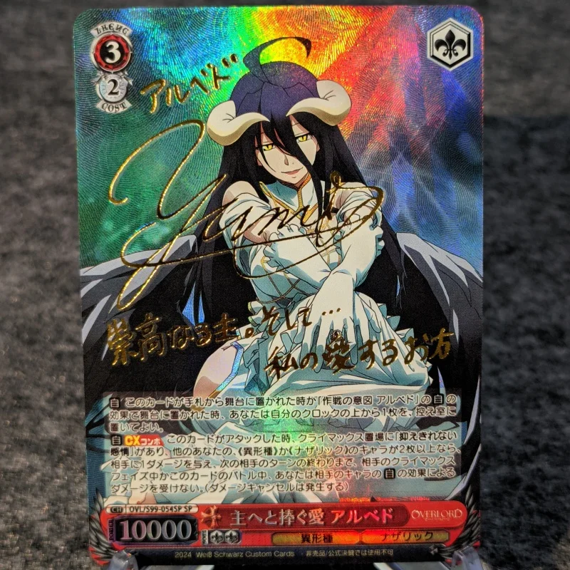 ACG Girl WS Cards Pokemon Selene Lillie Usagi Overlord Albedo Anime Game Characters DIY Collection Color Flash Cards Toy Gifts