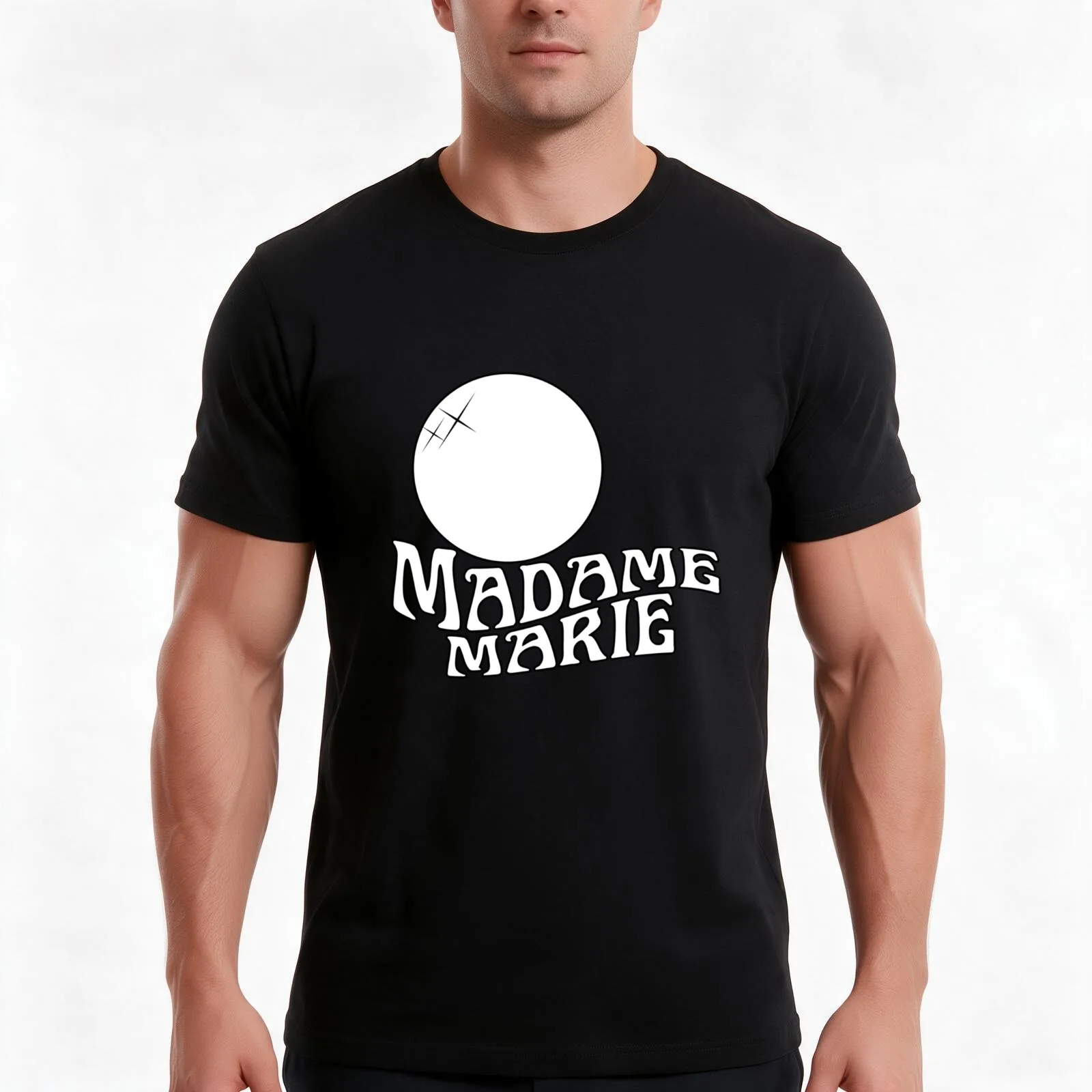 Madame Marie T-Shirt, Summer Casual Cotton Tee, Oversized Streetwear Tops, Vintage Graphic Print, Loose Fit Short Sleeve