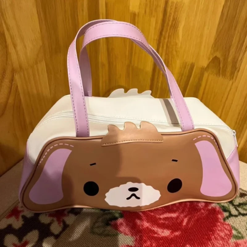 Kawaii Cute Sanrio Sugarbunnies Bag Pink Double Sided Pu Handbag Single Shoulder Bag With Large Capacity Ins Gift For Girls