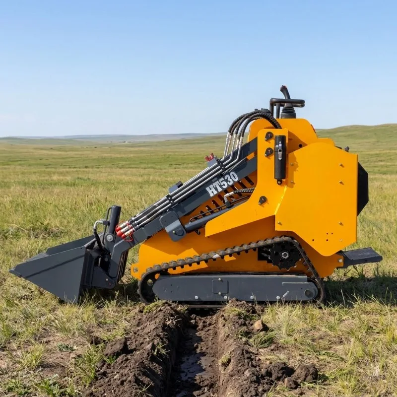 Manufacturer Supply HT530 Crawler Skid Steer Loader Multifunctional Loading Machine For Municipal Farm Road Construction Work