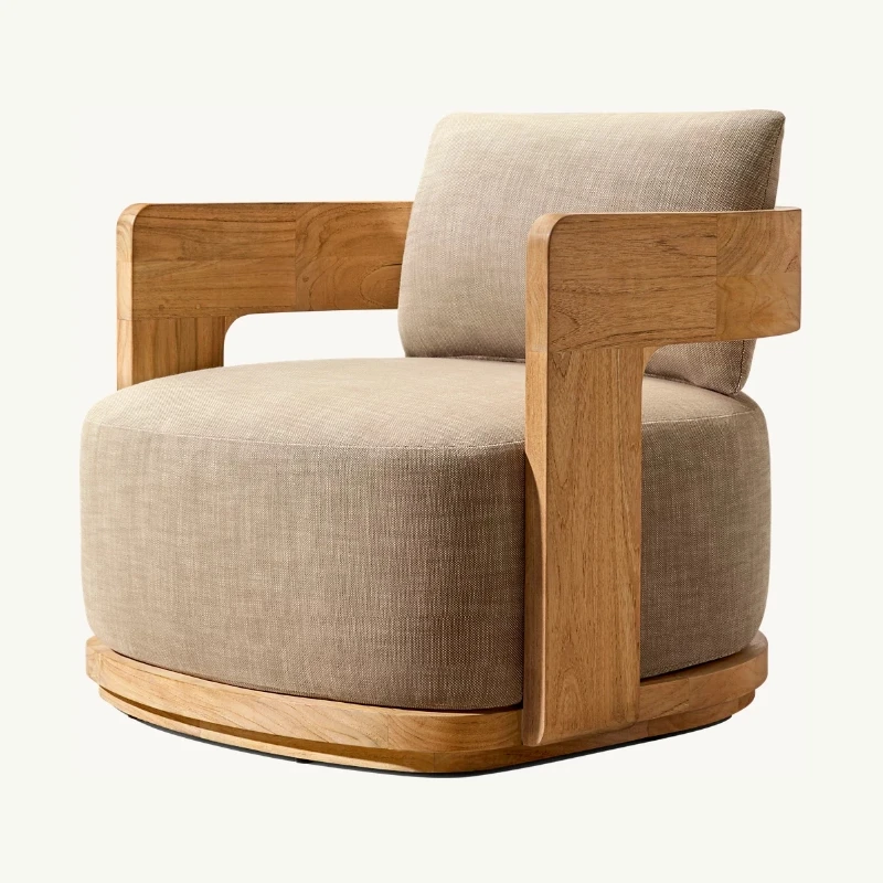 

Garden Courtyard Hotel Terrace Or Villa Living Room Outdoor Leisure Modern Style Solid Teak Sofa Set