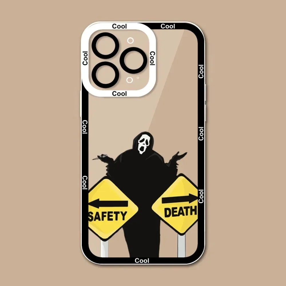 Ghostface Scream Phone Case For iPhone 12 11 13 14 15 Pro Max XR XS Max X SE2020 7 8 Plus Case