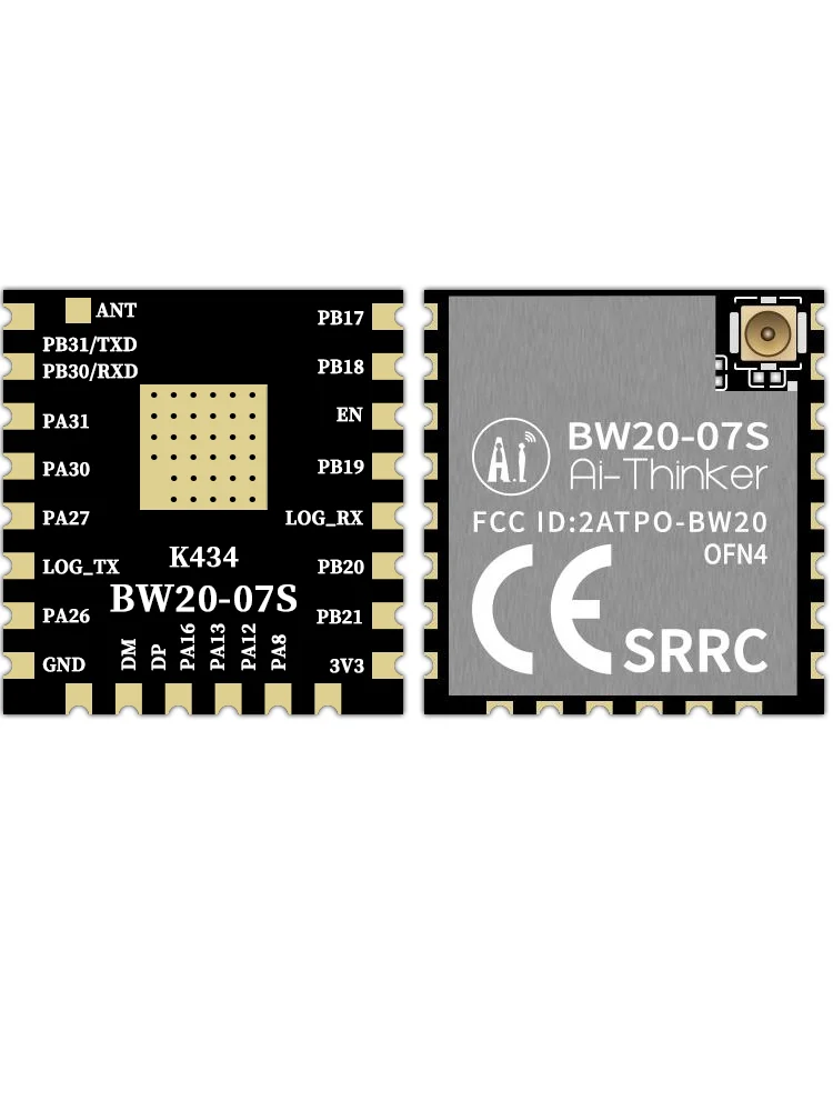 RTL8711 Módulo Soc Bluetooth Dual Band WiFi/BLE5.0 BW20-07S