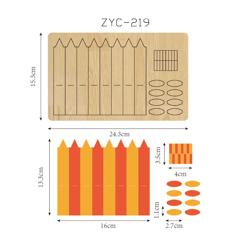 Le couteau en bois de coupe de carte ZYC-208 meurent, utilisé avec la machine