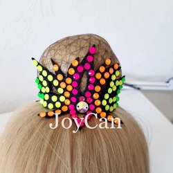 JoyCan Rhythmic Gymnastic Hair Accessory Bun Hairpiece Rhythmic Gymnastic Crown Skating Hair Bun Dance Bun Accessories