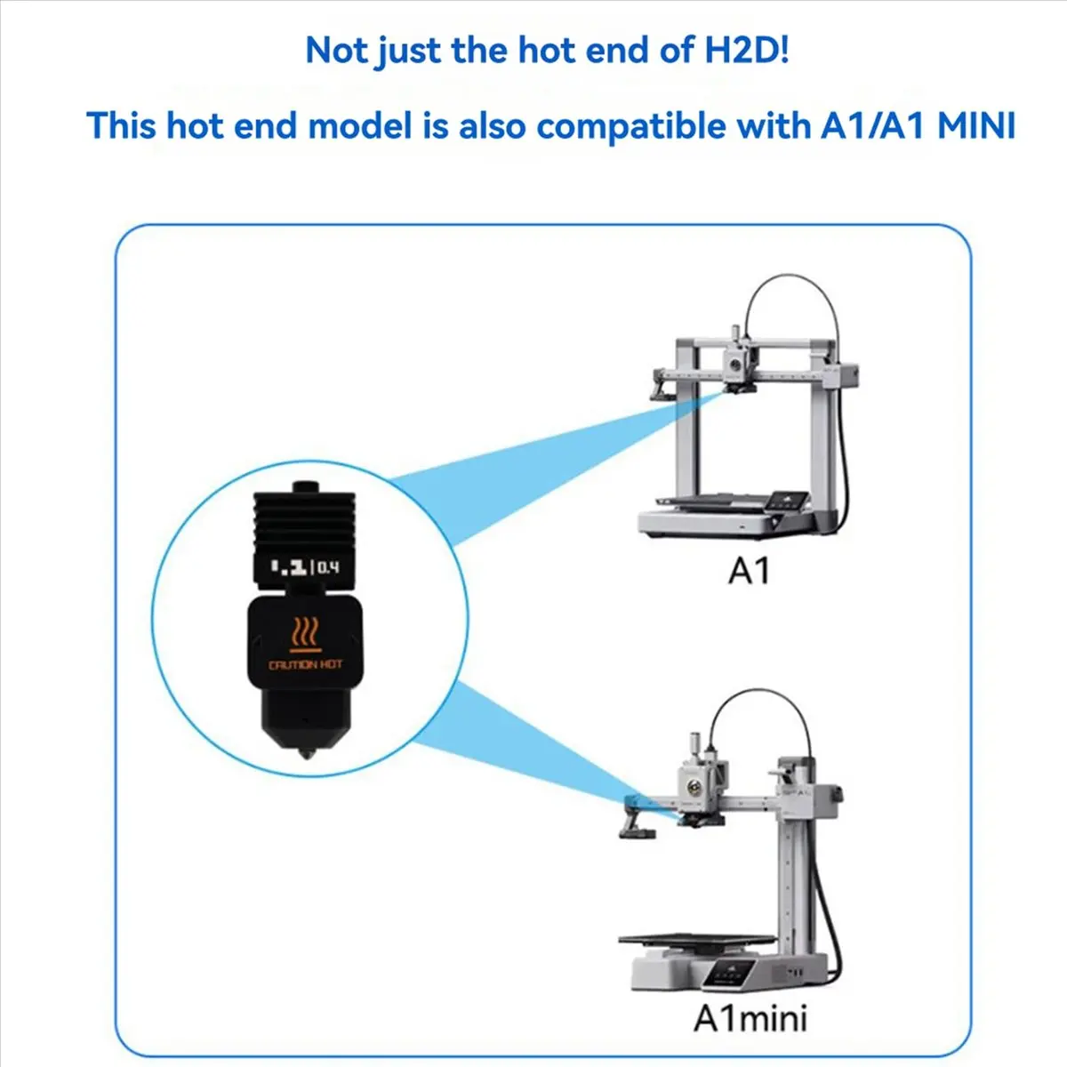 

*ESTR 2Pcs for Bambu Lab H2D Hotend Kit Hardened Steel Nozzle for Bambu Lab H2D AMS Hotend Kit 3D Printer Accessories 0.6mm