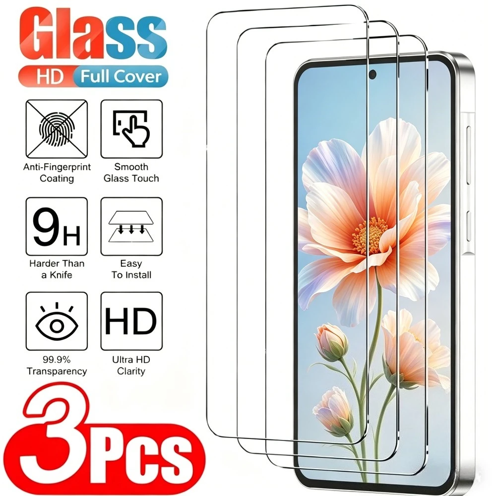 

3Pcs High Definition Tempered Glass for Samsung A57 A56 A55 A37 A36 A35 A33 A26 A25 A17 A15 A16 Anti-Scratch Screen Protectors