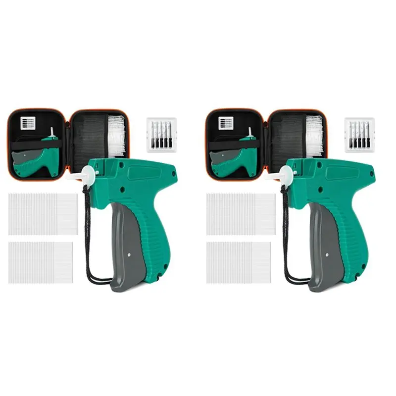 

【ЭФФЕКТИВНЫЙ】2-в-1 пистолет для маркировки одежды с чехлом, набор для маркировки одежды с 12 иглами и 4000 шт. (2+1,35 дюйма) шипованных крепежных элементов