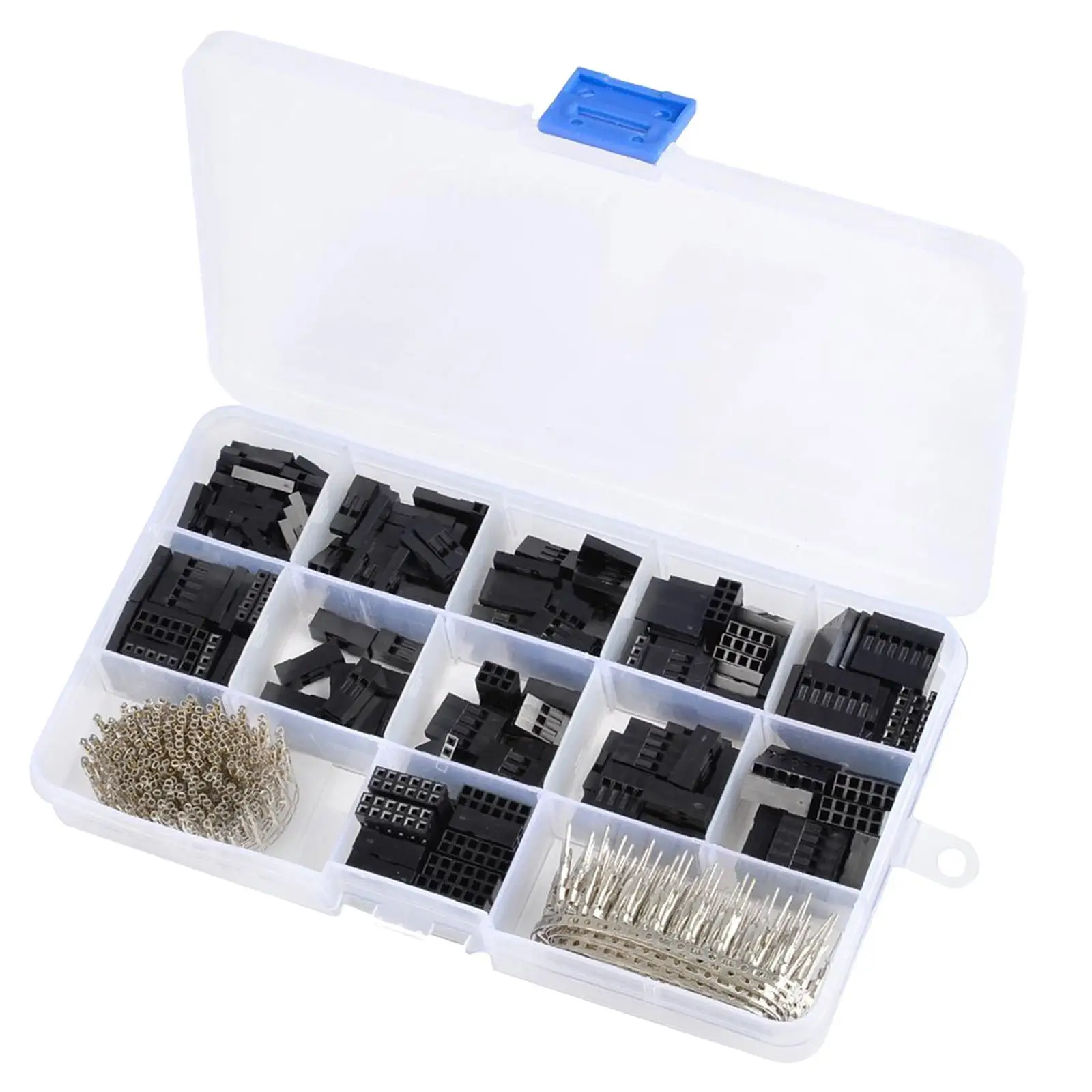 Dupont Connector Kit 620pcs 2.54mm Male Female Pins Terminals with Wire Crimp Housing Assortment for PCB Header Breadboard