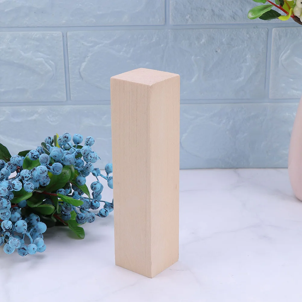 3pcs Wooden Block Carved Wood Beam Hand-Carved Model Material Carving Wooden Block (Size 2) wooden blocks