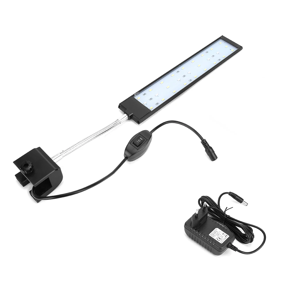 

Лампа для аквариума 10 Вт с креплением-зажимом, корпус из алюминиевого сплава, эффективное теплоотведение, 27 светодиодов, высокая яркость, светильник для аквариума с креплением-клипсой