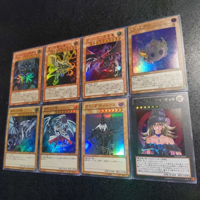 8 pezzi fai da te Yu-Gi-Oh! Flash Card Obelisco il Tormentor Blue-Eyes Drago bianco Mago nero Ragazza Carta da collezione Regalo di Natale