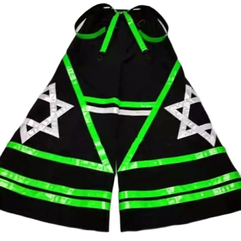 

Shuffle Dancing Pants Ghost Step Dance Pants Hexagram Pattern Reflective Strip Night Vision Pants Luminous Death Trousers 2025