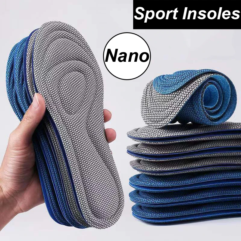 

1 Pair Unisex Memory Foam Insoles Soft Sweat-Absorbing Shoe Sole Inserts Orthopedic Massage Sports Shock-Absorbant Cushion Pads