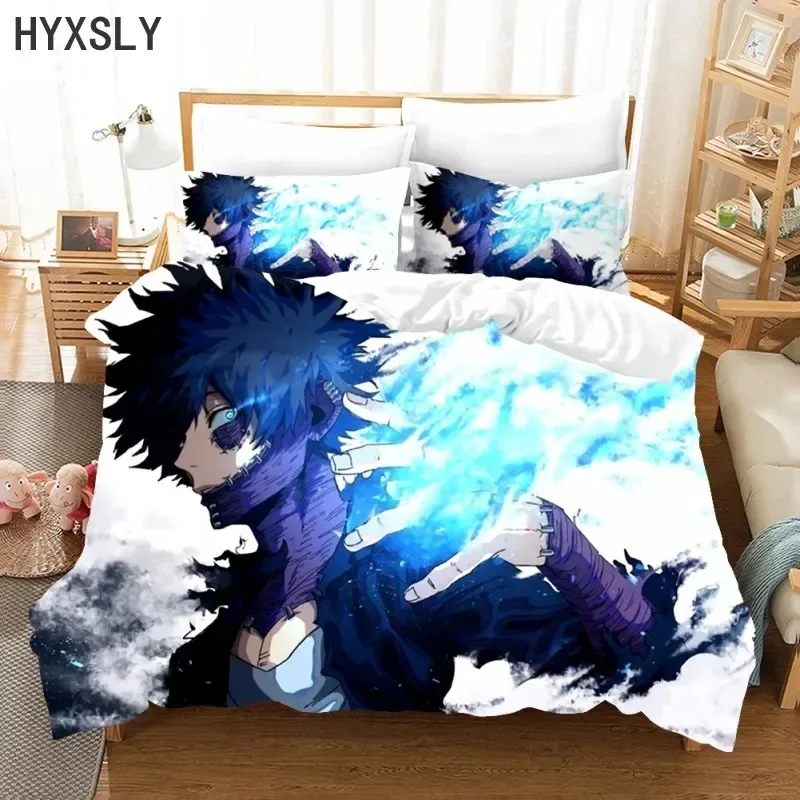 Anime Pattern My Hero Academia Comfortable Duvet Quilt Cover Pillowcase Bedding Set Children Bedroom Decoration Home Textile