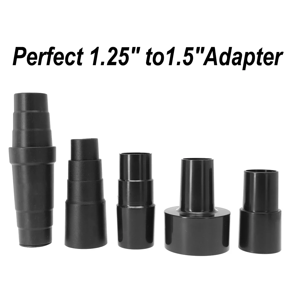 5pcs Vacuum Cleaner Hose Adapters Kit Reducer Converter From 1 1/2 Inch To 1 1/4 Inch Household Vacuum Cleaner Adapter Connector