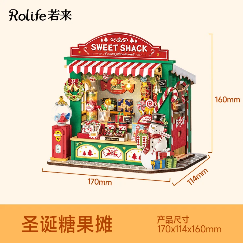 Diy Houten Muziekdoos Kerst Droom Cadeau Fabriek 3d Houten Puzzels Model Kits Bouw Beste Cadeaus Voor Kinderen Volwassenen Kerstcadeau
