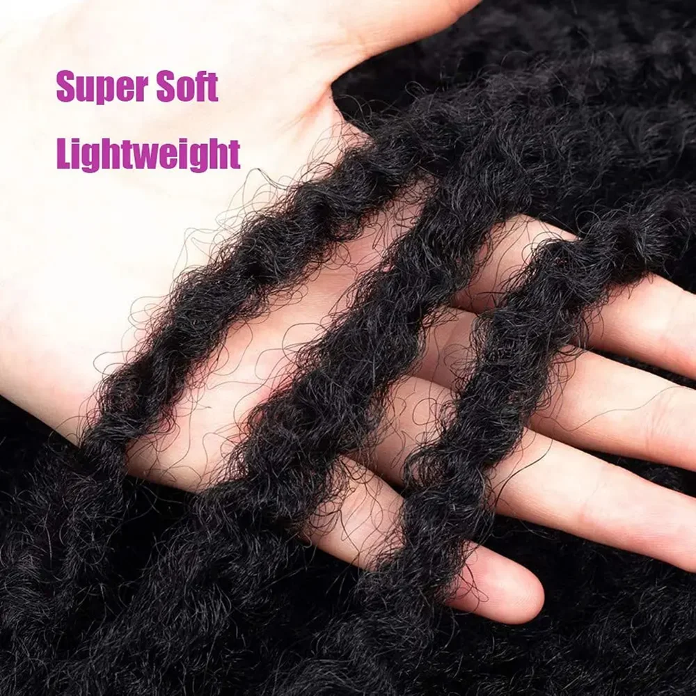 Rambut Kepang Putar Marley Sintetis 18 Inci Rambut Rajut Keriting Keriting Afro untuk Ekstensi Rambut Putar Kenyal Panjang Rambut Palsu