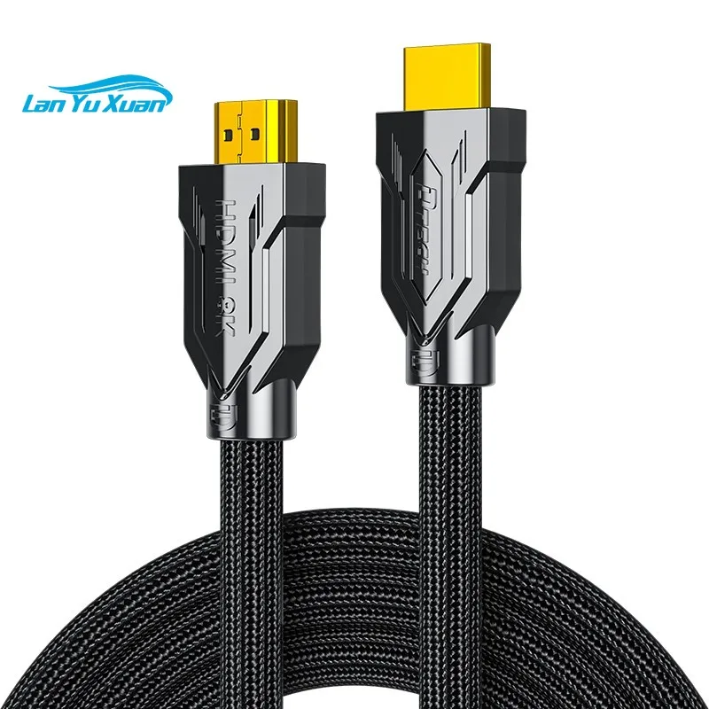 DTECH 3m Nylon Braided 48Gbps Video Hdmi Compatible Cord 8K Hdmi 2.1 Cable for Audio Video TV