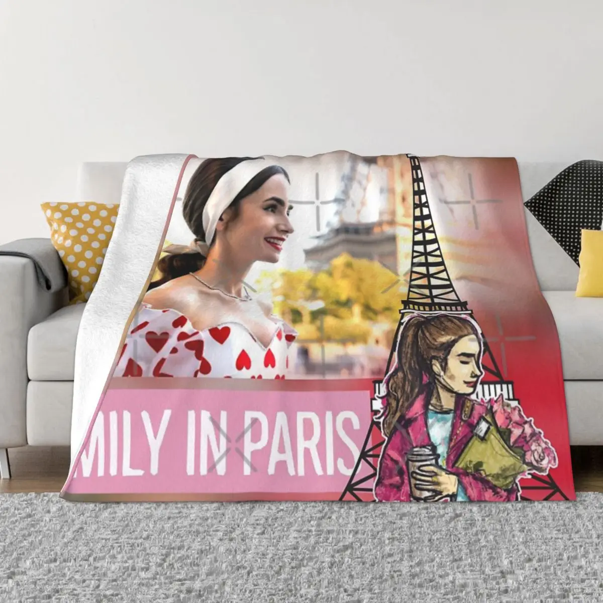 Emily In Paris Blanket Bedspread On The Bed Outdoor Soft Bed Blanket