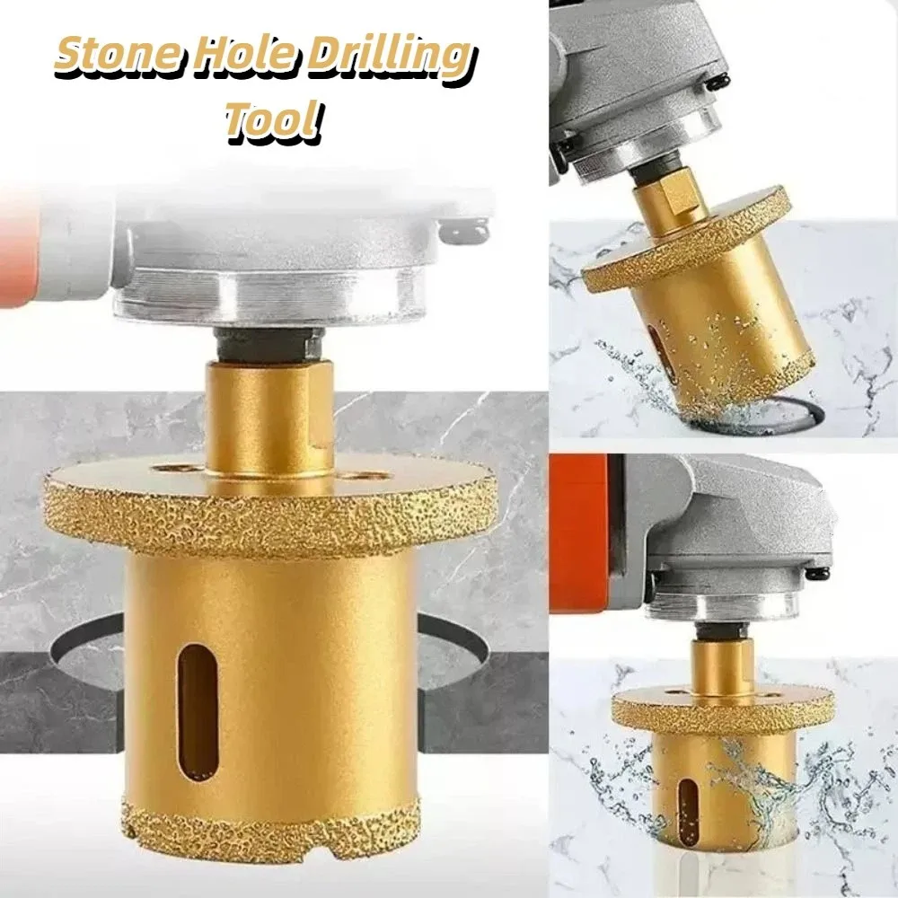 

Vacuum Brazed Craft M14 Vacuum Brazed Diamond Hole Saw Firm Distribution Fine Diamond Grain Marble Drilling Tool Standard Thread