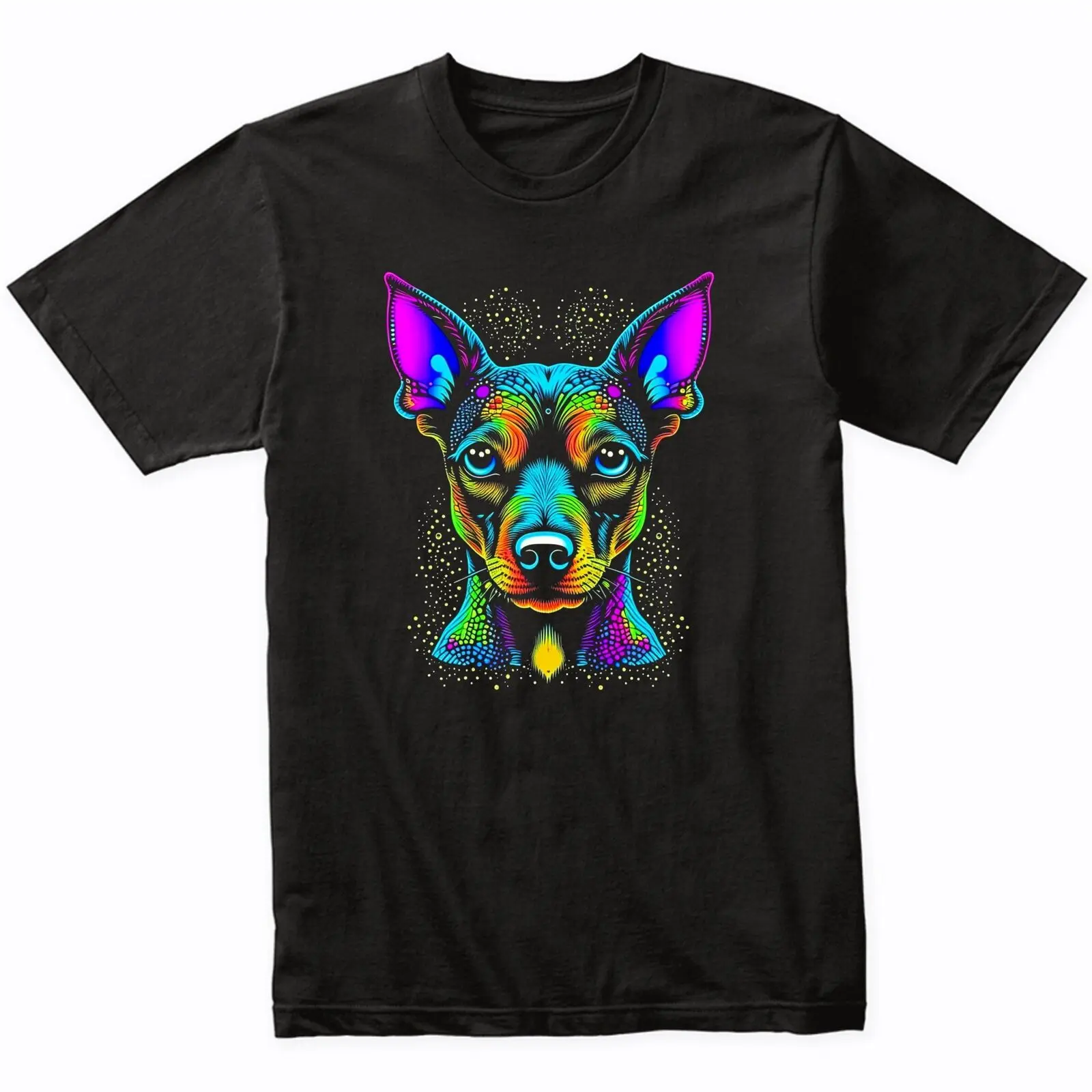 Miniature Pinscher Psychedelic Art T-Shirt - Min Pin Owner Gift - Min Pin Shirt