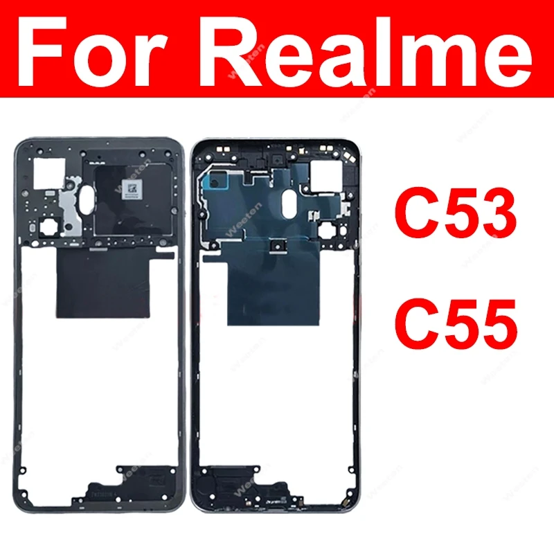 Middle Housing For Realme C53 C55 RMX3760 Middle Frame Holder Housing Cover Replacement