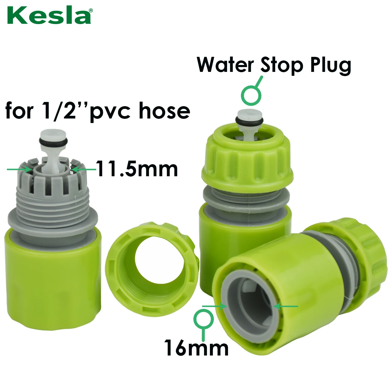 10-20pcs Garden 1/2'' 16mm Hose Quick Connector Pipe Coupler Stop Water Connector Replace Car Wash Irrigation Tube Repair Joint