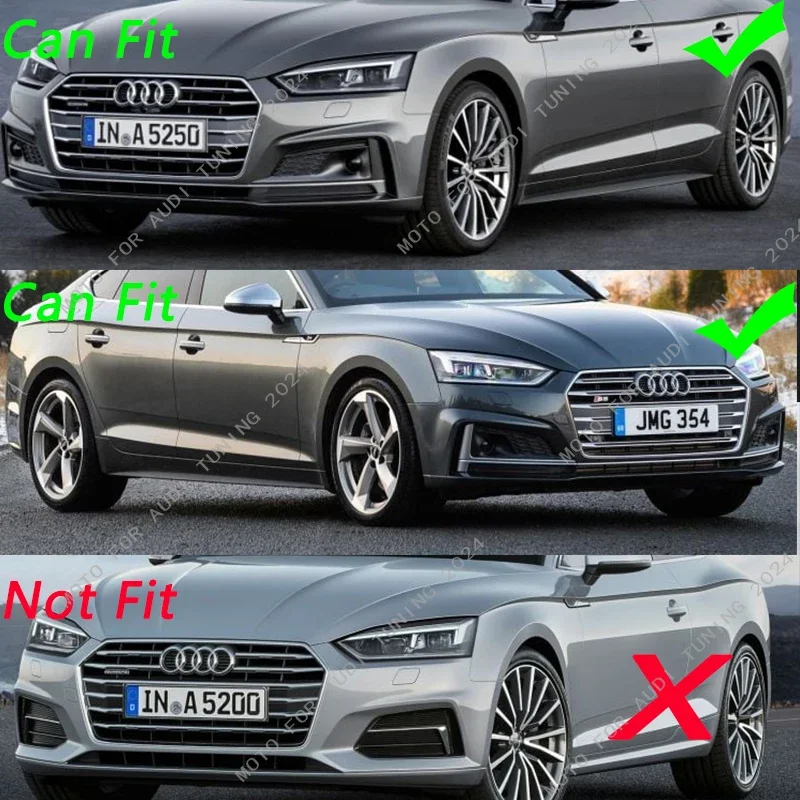 For Audi A5 S-Line S5 B9 Sportback / Coupe / Convertible 2016-2019 2Door/4Door Car Front Bumper Lip Spoiler Guard Cover Bodykit