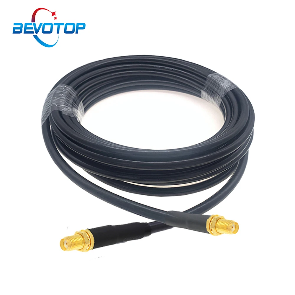 SMA Female to SMA Female Bulkhead RF Adapter Coaxial Cable Low Loss 5D-FB 50 Ohm Pigtail WIFI Antenna Extension Cord Jumper