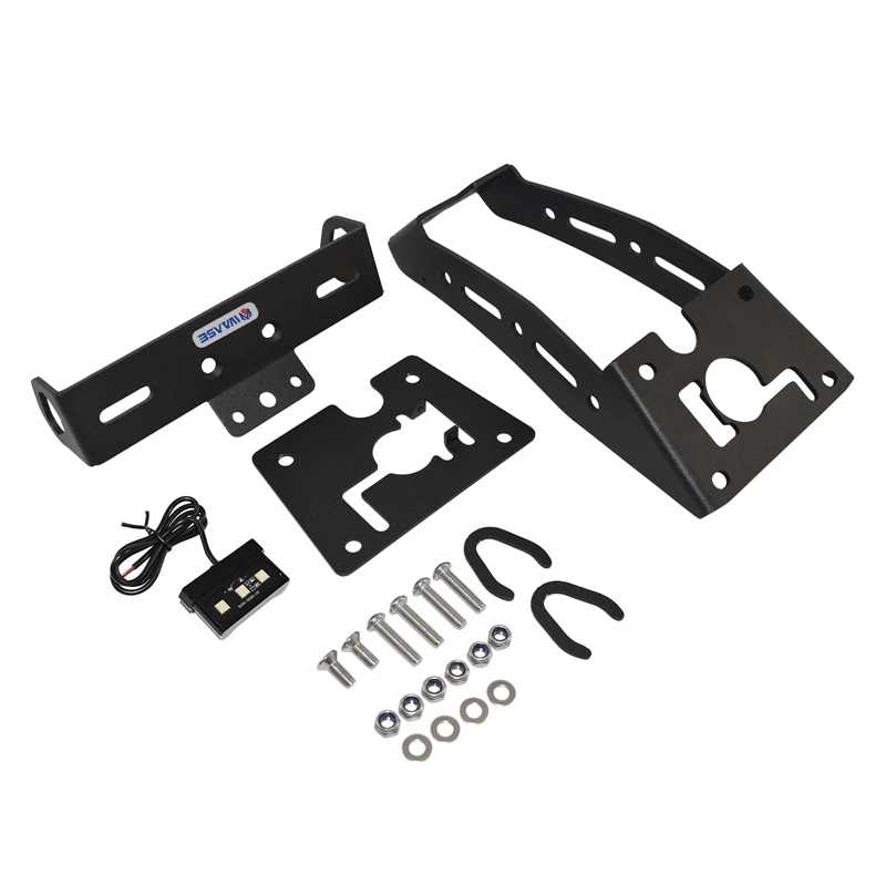 waase For Yamaha XSR900 XSR 900 2022 2023 2024 2025 License Plate Frame Holder Bracket Rear Eliminator Tail Tidy w/ LED Light