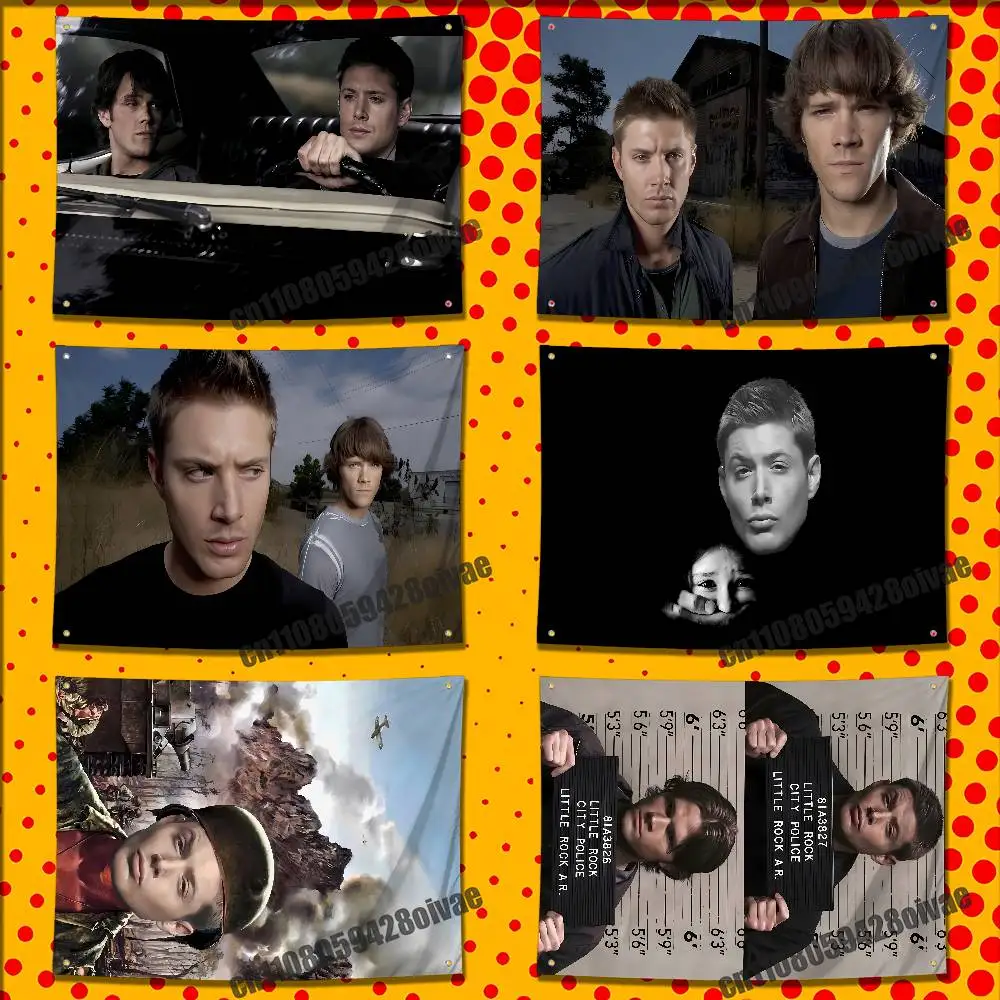 

D-Dean Winchester J-Jensen Ackles S-Supernatural Flag For 50*70cm 60*90cm 60*110cm 100*150cm 150*200cm Camp Banner Tapestry