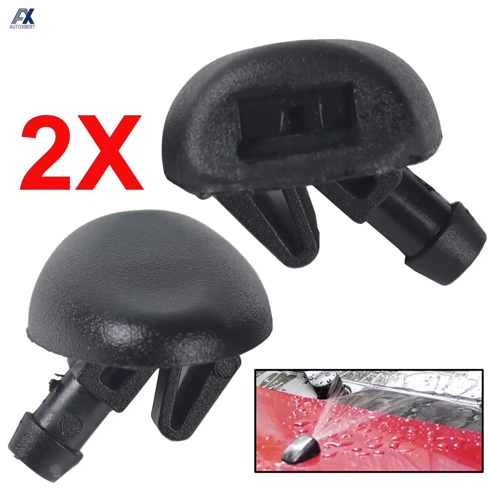 2Pcs/Set Front Windshield Wiper Water Washer Jet Nozzle For Peugeot 407 206 1998 1999 2000 2001 2002 2003 2004 2005 2006