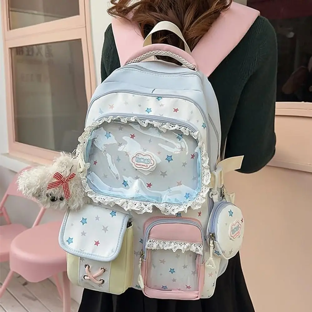 New with Pendent Cutecore Backpack Y2k Aesthetic Shoulder Bag JK Ita Bag Purse Daypack