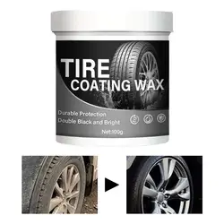 Car Tire Polisher 100g Car Tire Polish Coating Agent Auto Tires Sealing Wax Tyre Shine Cream Glossy Coating Agent Wheel Gloss