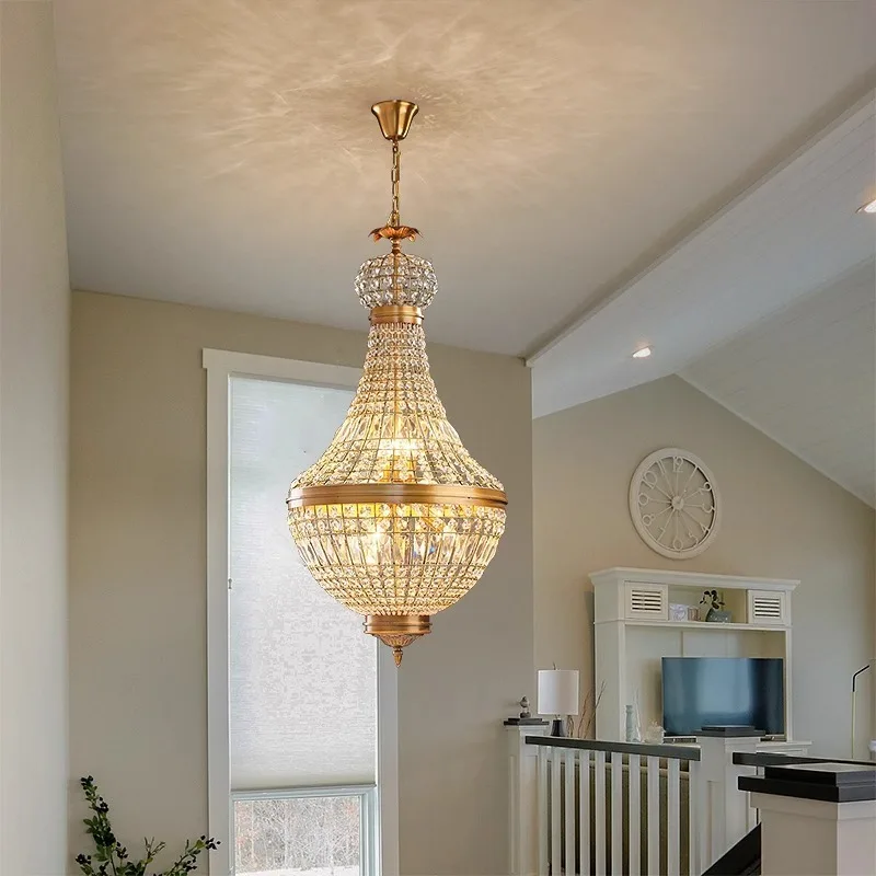 Vintage hot air balloon crystal chandelier restaurant bedroom hotel homestay exquisite atmosphere French simple small chandelier