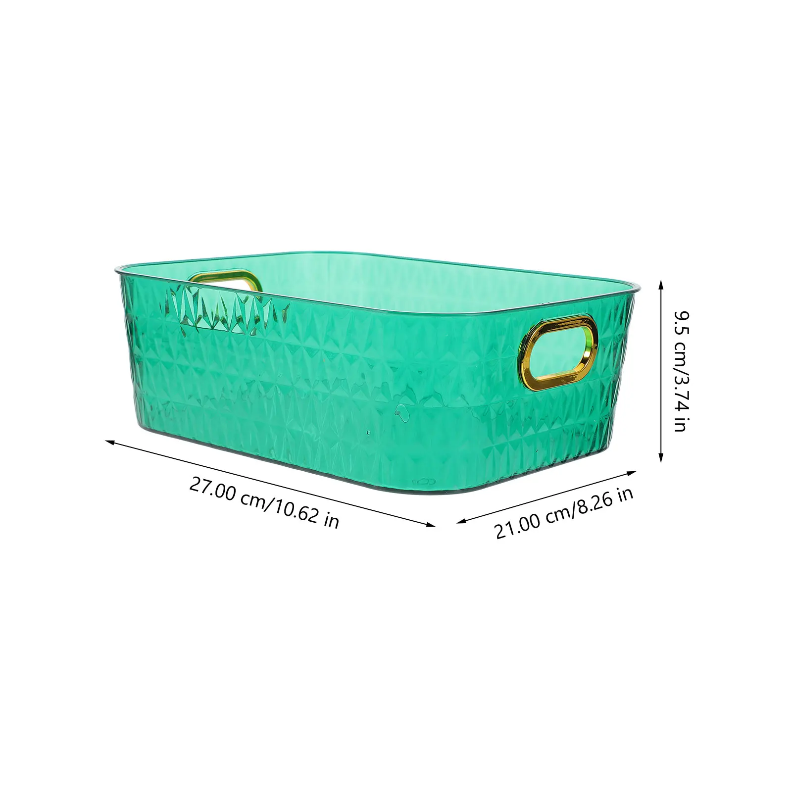 

Spacious Transparent Storage Box Organizer Green Countertop Bathroom Kitchen Rack Stand Skincare Toiletry