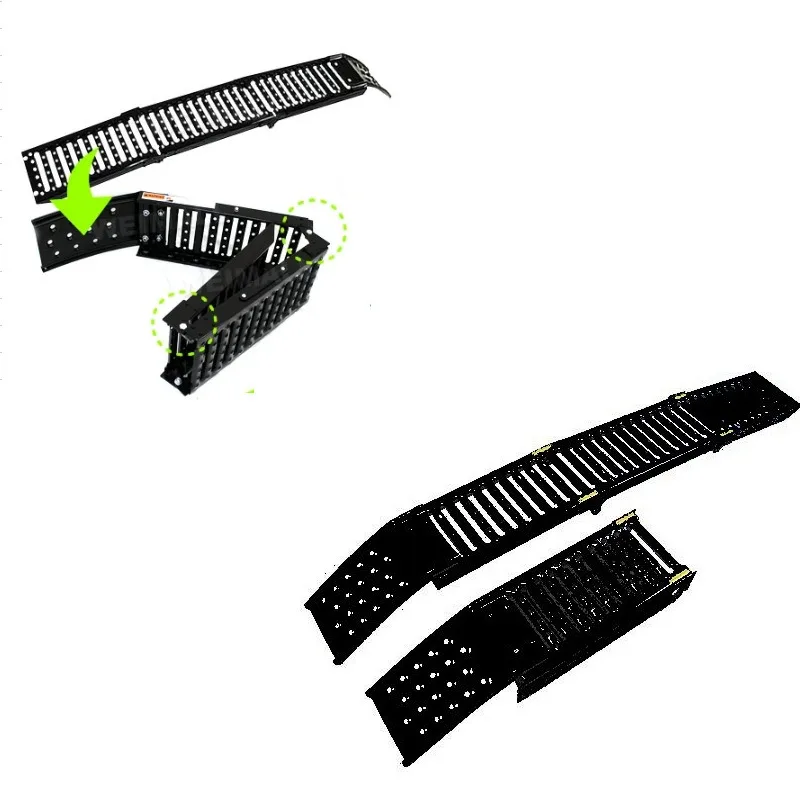 Heavy Duty Car Loading Ramps, Multifunction Long Steel Folding Motorcycle 4 Four Wheeler ATV Pickup Truck Bed Loading Ramp