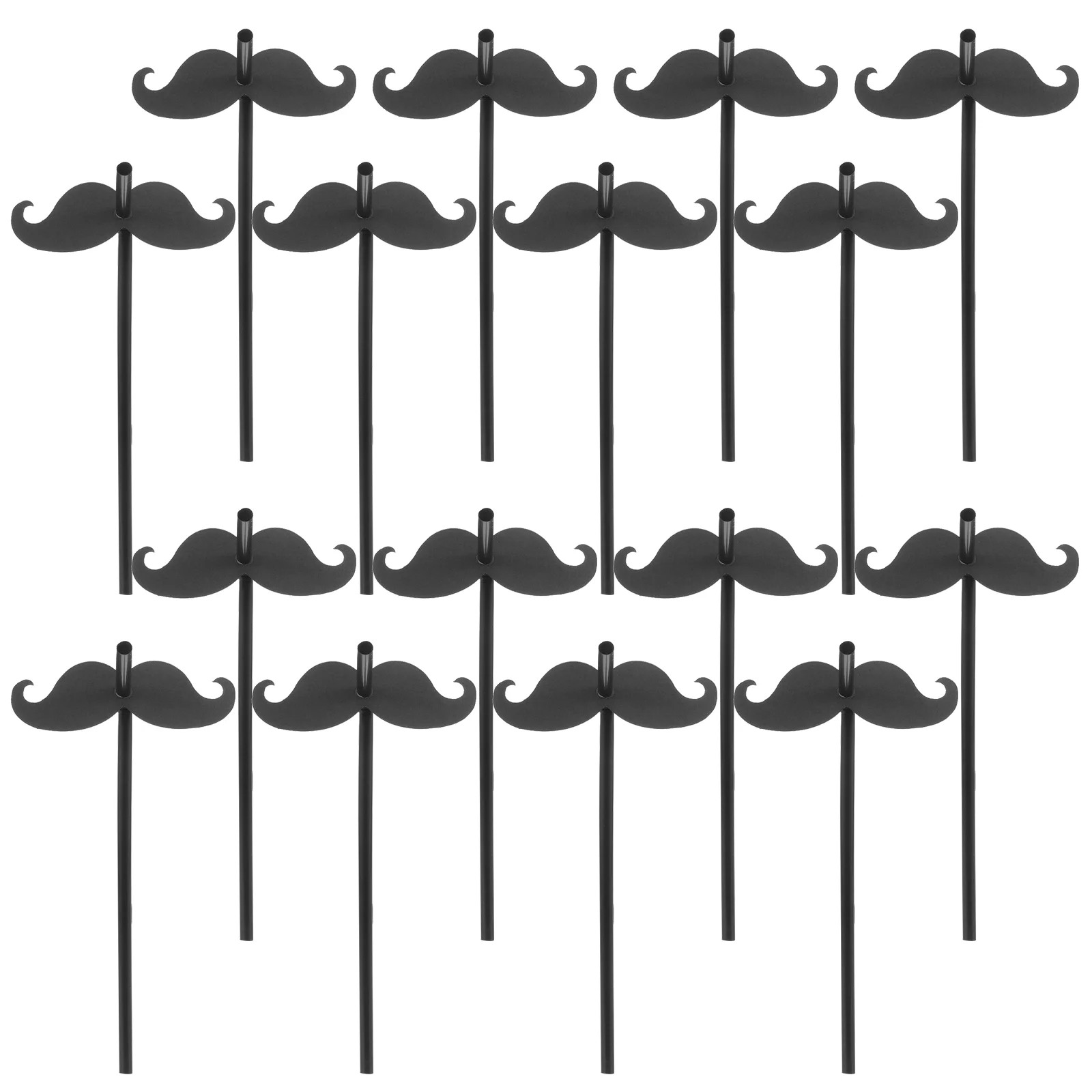 20 Pcs Mustache Straws Shot Festival Beverage Disposable Recreational Christmas Cocktail Party Supplies