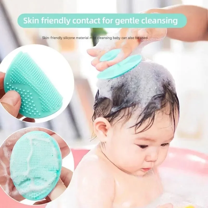 Soft Silicone Face & Baby Shampoo Brush - Gentle Pore Cleanser, Bath Massager for Sensitive Skin, Home Use Hair & Skin Care Tool