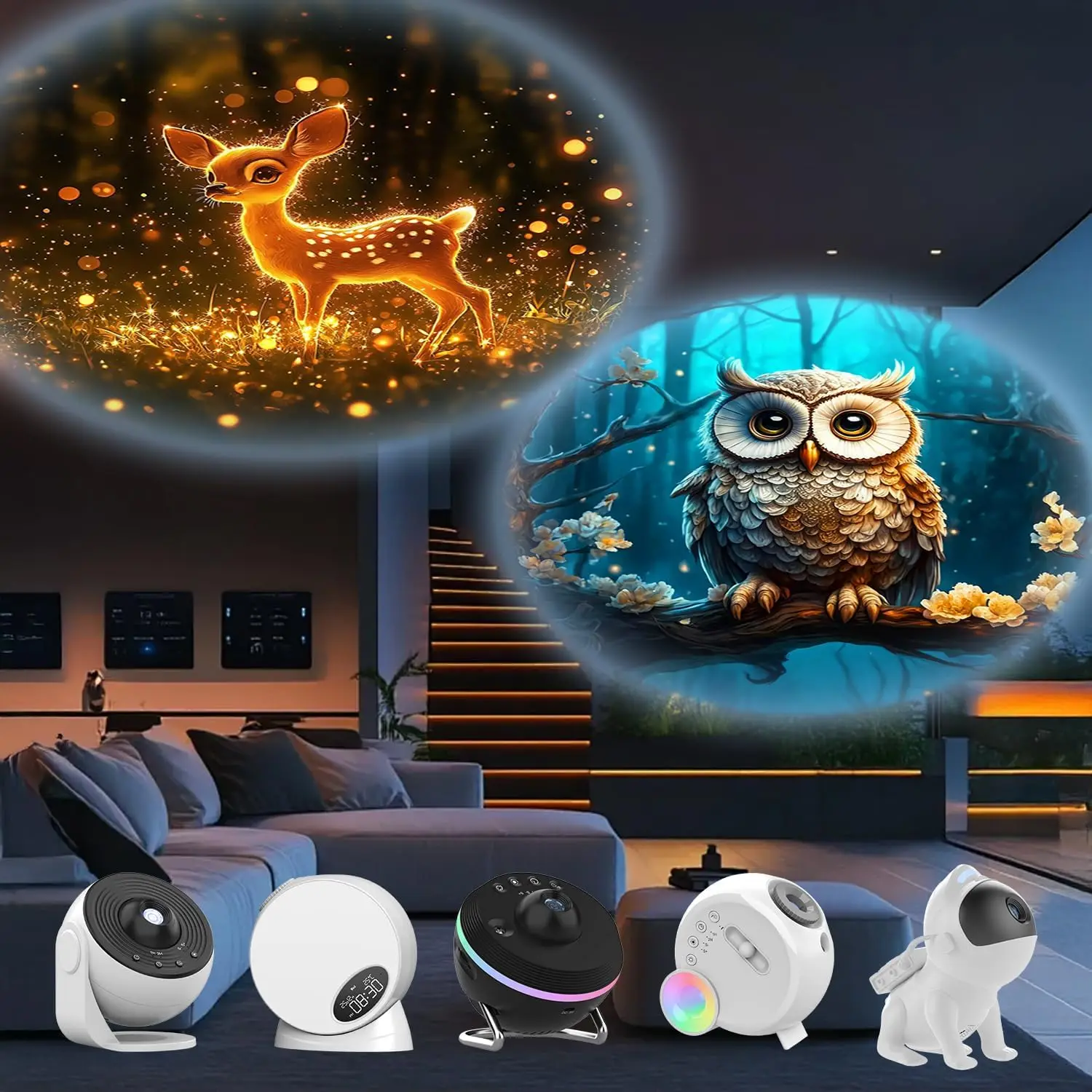 Galaxy Star Projector Disc Realistic Animal Pattern Film Disc 4K HD Ceiling Projection Disc - 6 Pack (Projector Not Included) image 5